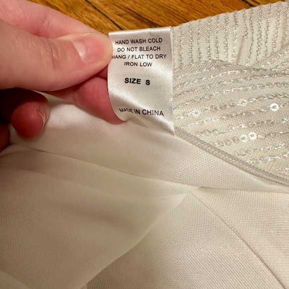 12th Tribe Soiree White Sequin Pants - Picture 5 of 8